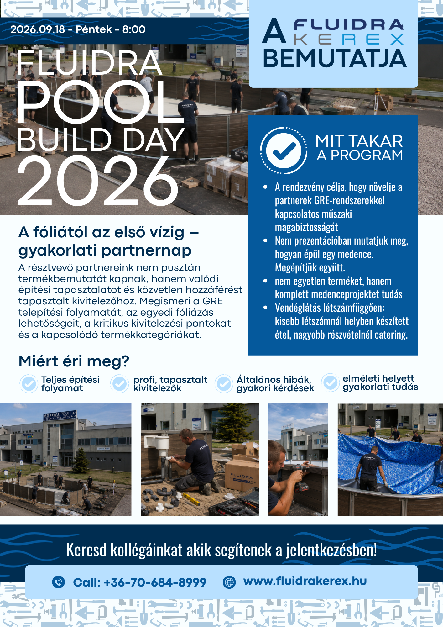 Fluidra Pool Build Day 2026 – program kiírás