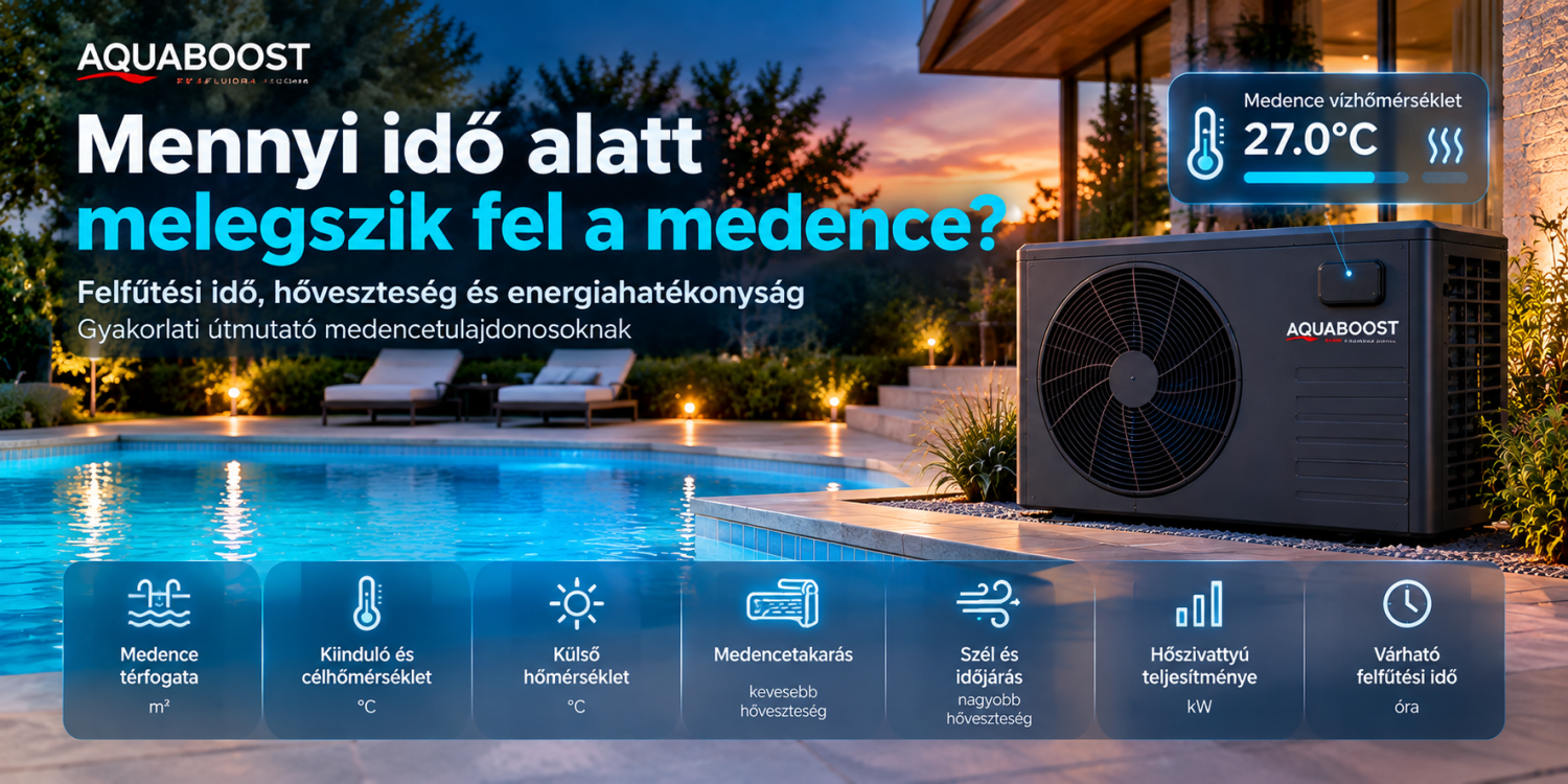 AquaBoost – mennyi idő alatt melegszik fel a medence?