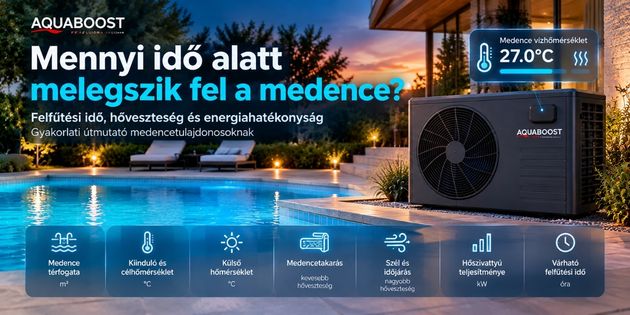 Fluidra KEREX - Mennyi idő alatt fűti fel a hőszivattyú a medencét?