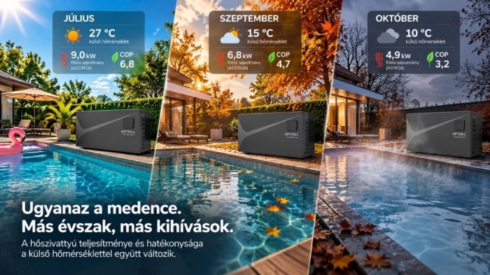 Fluidra KEREX - Medence-hőszivattyú tavasszal és ősszel