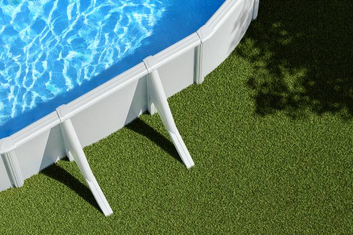 Fehér fémpalástos medence szett | 610 x 375 x 132 cm külső merevítő lábbal