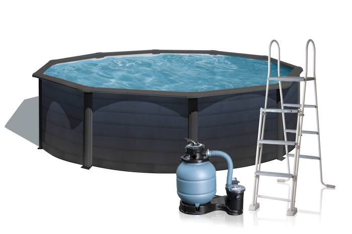 Fluidra - Grafit fémpalástos medence szett | 500 x 300 x 120 cm