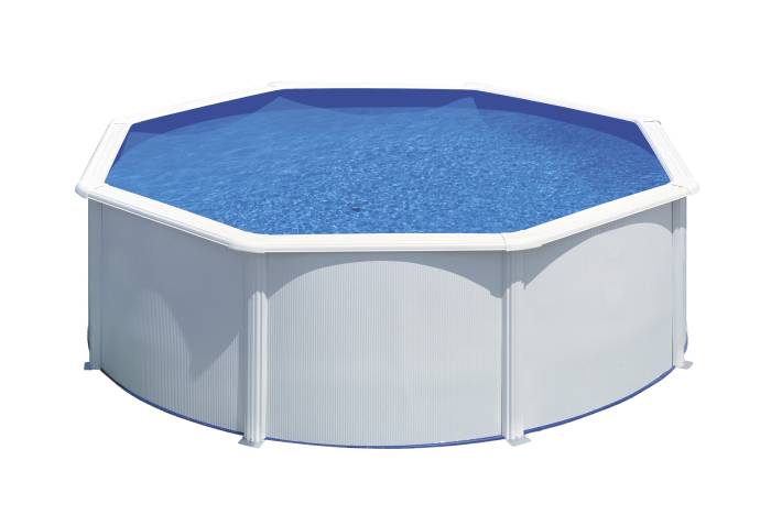 Fluidra - Fehér fémpalástos medence | 460 x 120 cm fehér kör