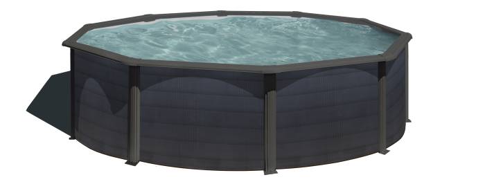 Fluidra - Grafit fémpalástos medence| 460 x 120 cm kör