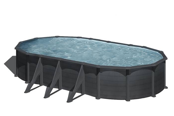 Fluidra - Grafit fémpalástos medence| 730 x 375 x 120 cm