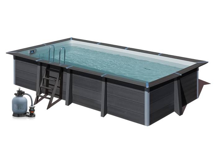Fluidra - WPC kompozit medence szett | 606 x 326 x 124 cm téglalap