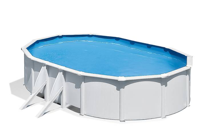 Fluidra - Fehér fémpalástos medence | 609 x 375 x 120 cm 